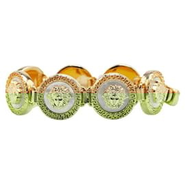 Versace-Versace Medusa Gold Plated Shell Bracelet-Golden