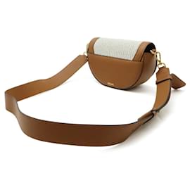 Versace-Versace Medusa Raffia Leather Shoulder Bag-Brown