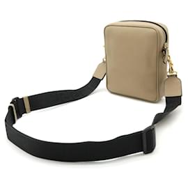 Versace-Versace Medusa Leather Shoulder Bag-Beige