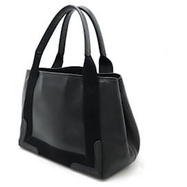 Balenciaga-Balenciaga Navy Cabas S Leather Tote Bag-Black