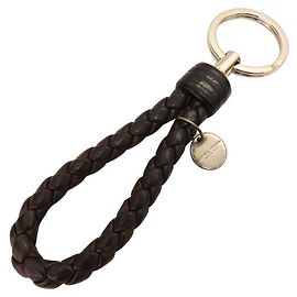 Bottega Veneta Leather Keyring Brown