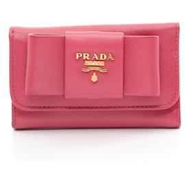 Prada-Prada Saffiano Leather Key Case 1M0222-Pink