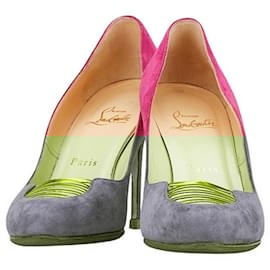 Christian Louboutin-Christian Louboutin Suede Pumps Pink-Pink