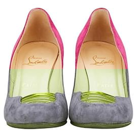 Christian Louboutin-Christian Louboutin Suede Pumps Pink-Pink