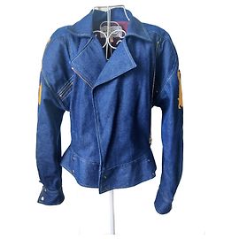 Giacca di jeans JITROIS Blu Giallo