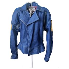 JITROIS denim jacket Blue Yellow