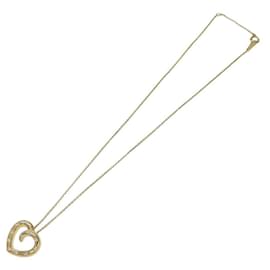Autre Marque-K18YG Diamond Heart Necklace-Golden