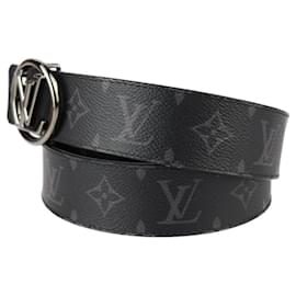 Louis Vuitton-Cinto LV Circle Santur da Louis Vuitton-Marrom,Preto
