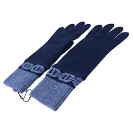 Hermès-Hermes Heaven Gloves-Blue