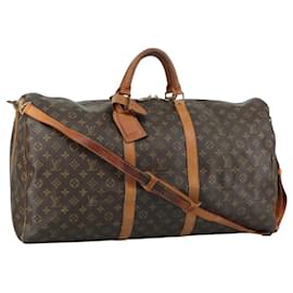 Louis Vuitton-LOUIS VUITTON Monogram Keepall Bandouliere 60 Boston Bag M41412 LV Auth 105405-Monogram