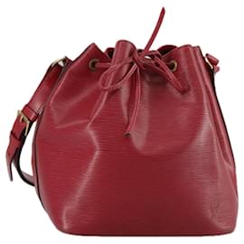 Louis Vuitton-LOUIS VUITTON Epi Petit Noe Shoulder Bag Red M44107 LV Auth 108629-Red