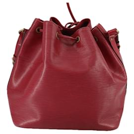 Louis Vuitton-LOUIS VUITTON Epi Petit Noe Shoulder Bag Red M44107 LV Auth 108629-Red