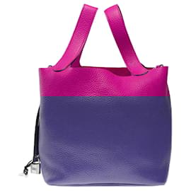 Hermès-HERMES Picotin Leather Bag Pink - 102402-Pink