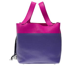 Hermès-HERMES Picotin Leather Bag Pink - 102402-Pink