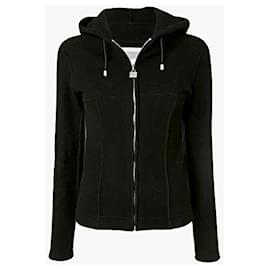 Chanel-Vintage Chanel Sport Line zip hoodie, 38 EU-Black,Dark grey,Silver hardware