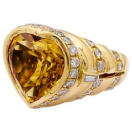 Repossi 'Herz' Ring aus Gelbgold, Diamanten, Citrin. Andere