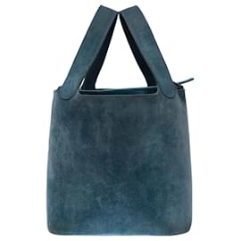 Hermès-HERMES Picotin Bag in Blue Sweden - 102403-Blue