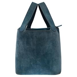 Hermès-HERMES Picotin Bag in Blue Sweden - 102403-Blue
