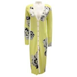 Prabal Gurung-Prabal Gurung Yellow / Grey / Black Knit Cardigan Dress-Yellow