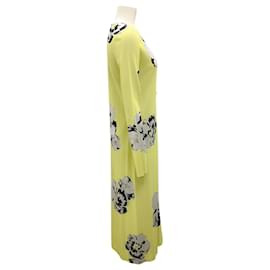 Prabal Gurung-Prabal Gurung Yellow / Grey / Black Knit Cardigan Dress-Yellow