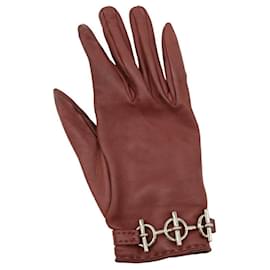 Hermès-Hermès Horsebit-Dark red