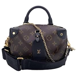 Louis Vuitton-Monogram Canvas Petite Malle Souple Shoulder Bag-Brown