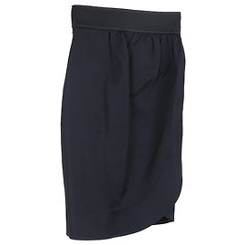 Jupe crayon midi en satin noir de forme tulipe Temperley London Noir