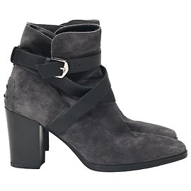 Stivaletti Tod's in suede grigio Grigio