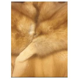 Autre Marque-Long mink coat-Camel