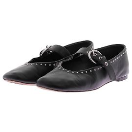 REFORMATION Flats T.US 8.5 Leather Black
