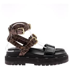 Fendi-FENDI Sandals T.EU 39 Leather-Black