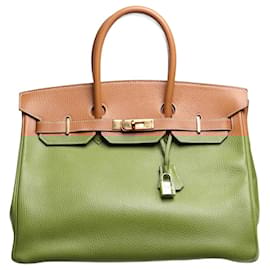 Hermès-Tan 1996 Birkin 35 bag-Brown