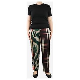 Autre Marque-Multicolour mixed-print silk trousers - size L-Multiple colors