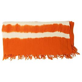 Issey Miyake Cachecol tie-dye laranja Laranja