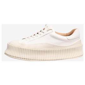 Jil Sander Baskets blanches plateforme - taille EU 37 Blanc