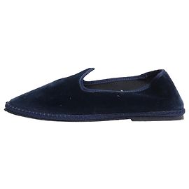 Larusmiani Blaue Samt-Slipper - Größe EU 37 Blau