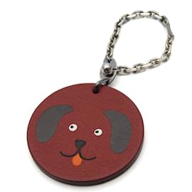 Hermès-Hermes Brown Dog Handbag Charm-Brown