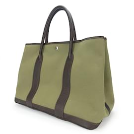 Hermès-Sac Tote PM Hermes Garden-Marron,Kaki