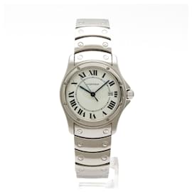 Cartier-Cartier Santos Ronde White Dial Stainless Steel Men's Quartz Watch-Other