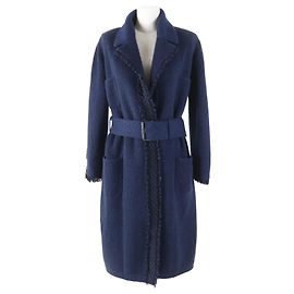 Chanel Cashmere GABRIELLE COCO Knit Coat Navy Navy blue