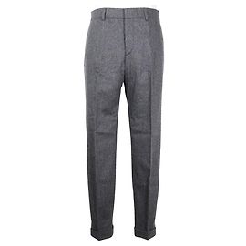 Hermès Hermes Wool Pants Grey Men Brown