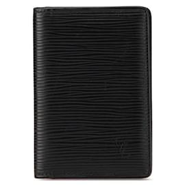 Louis Vuitton-Louis Vuitton Leather Card Case M60642-Black