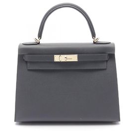 Hermès Hermes Kelly 28 Ardoise Handbag Grey Grey