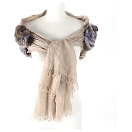Fendi-FENDI Cashmere Silk Orirag Candy Stole Shawl-Other