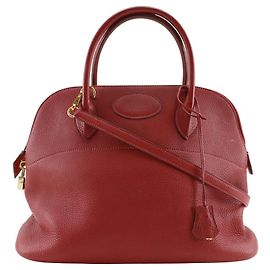 Hermès Sac à main Hermes Bolide 35 Rouge/Or Rouge