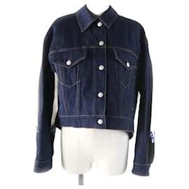 Alexander Mcqueen-Alexander McQueen Fair Isle Knit Denim Jacket-Multiple colors