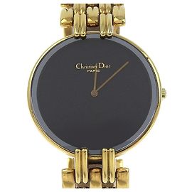 Orologio Dior Bakira Quartz Placcato Oro Nero