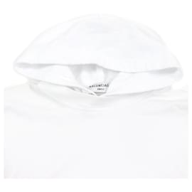Balenciaga-Balenciaga Cotton Graphic Logo Oversized Pullover XS-White
