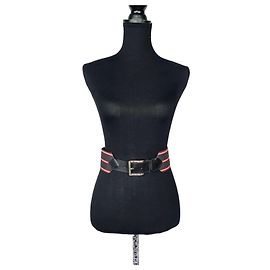 Vintage belt Yves Saint Laurent 90s Black Red