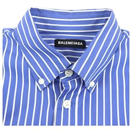 Balenciaga-Balenciaga Cotton Logo Button Oversized Shirt-Other